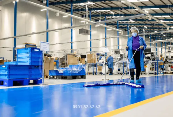 Lau sàn epoxy nhà xưởng