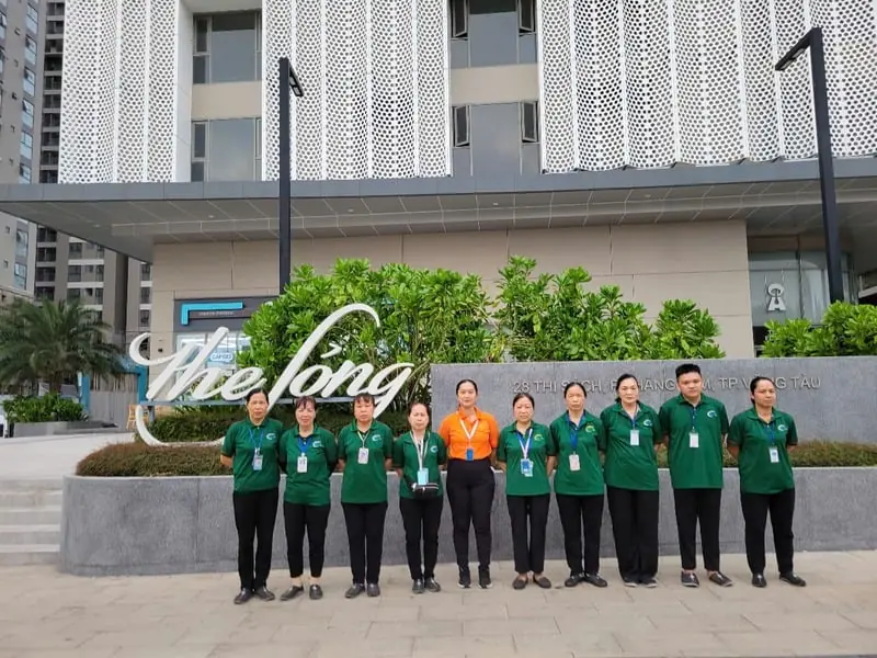 Đội ngũ Clean 24H tại The Sóng Vũng Tàu