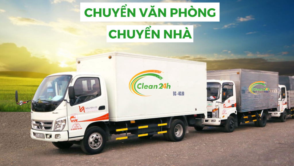 Xe tải Clean 24H chuyển văn phòng, chuyển nhà