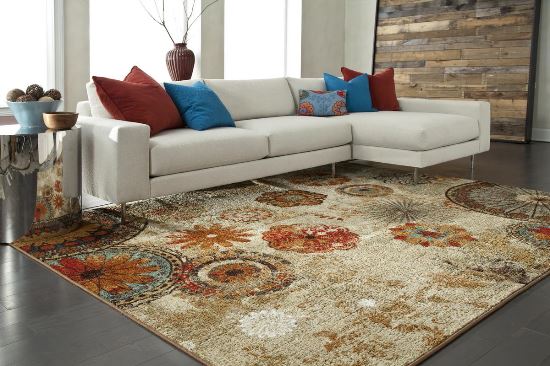 Thảm trải sàn nhà từ sợi acrylic theo phong cách cổ điển