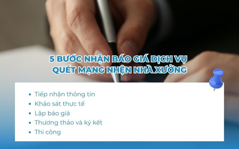 Báo giá dịch vụ quét mạng nhện nhà xưởng