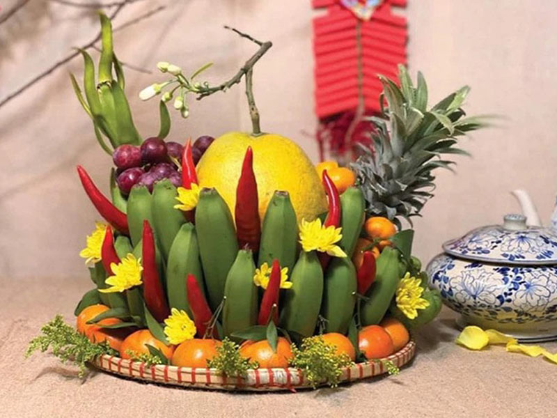 Mâm ngũ quả Miền Bắc ngày tết