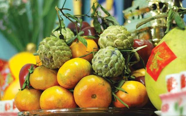 Mâm ngũ quả của người miền Trung đơn giản,không câu nệ